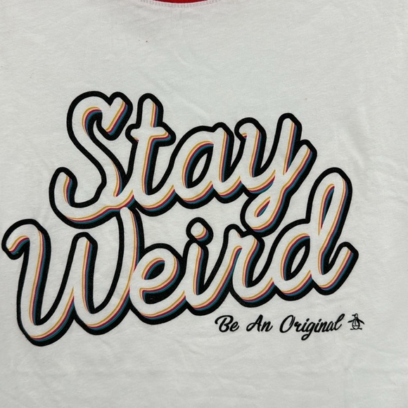 The Original Penguin Stay Weird T-Shirt Size Small - Picture 4 of 5